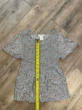 Women’s Blouse, Urban Romantics Pink/Grey Shirt, Size S